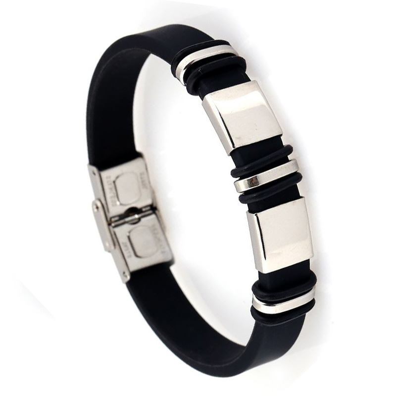 Leather & Steel Cuff Bracelet