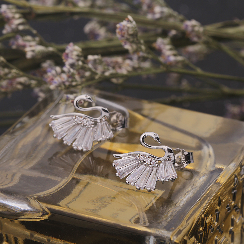 Silver Shell Stud Earrings