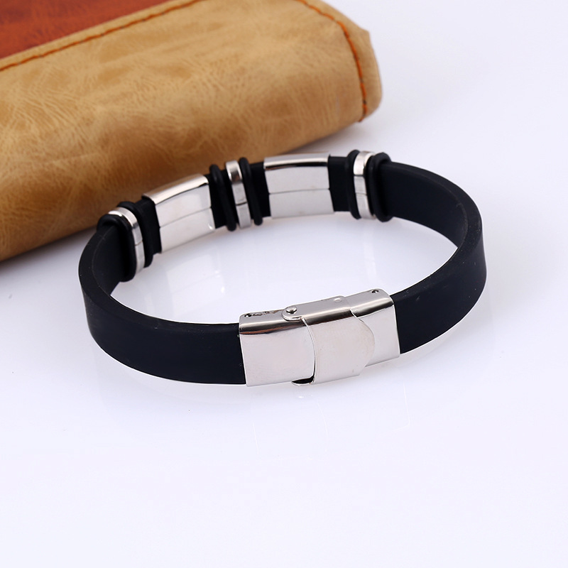 Leather & Steel Cuff Bracelet