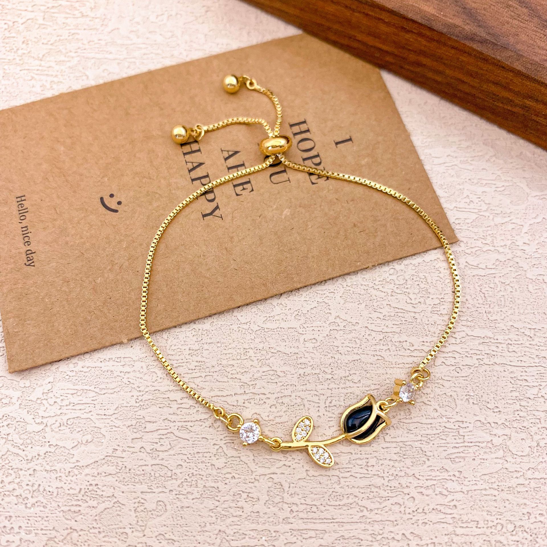 Tulip Rose Adjustable Bracelet