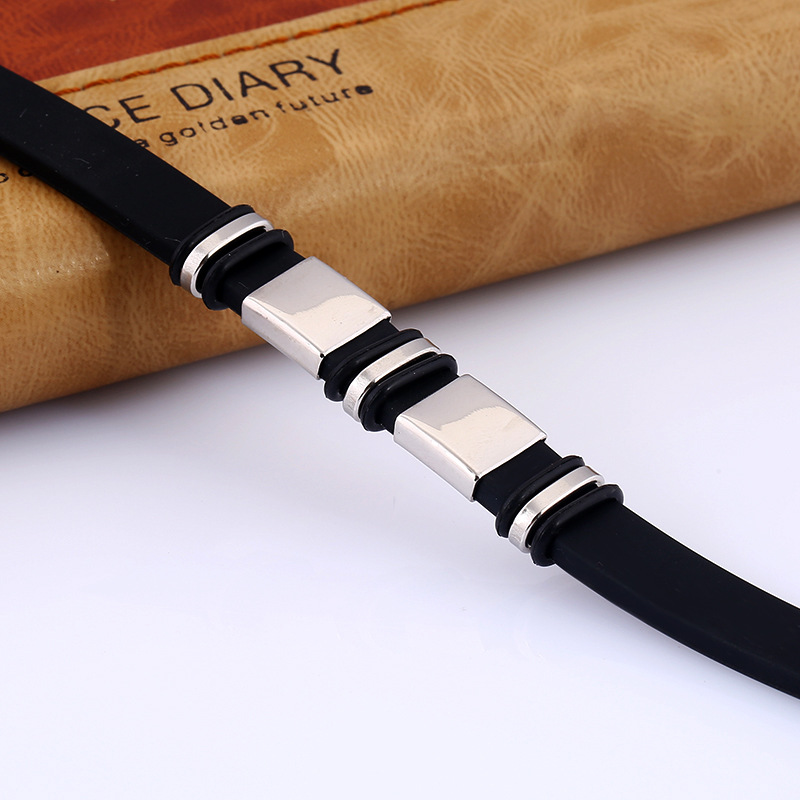Leather & Steel Cuff Bracelet