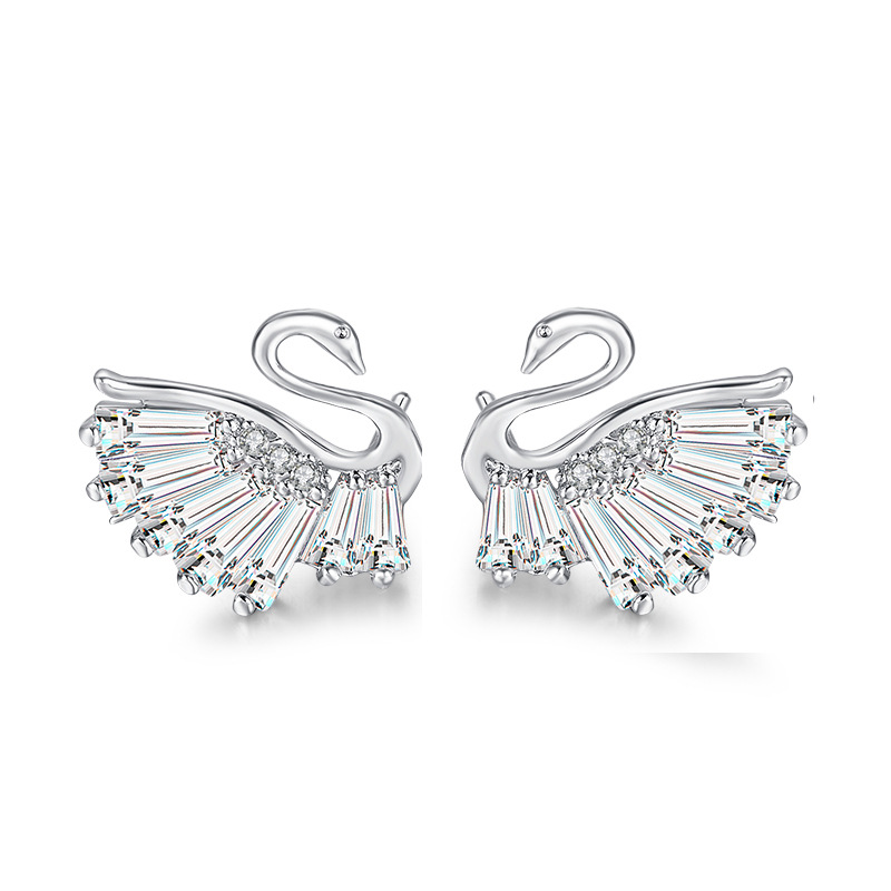 Silver Shell Stud Earrings