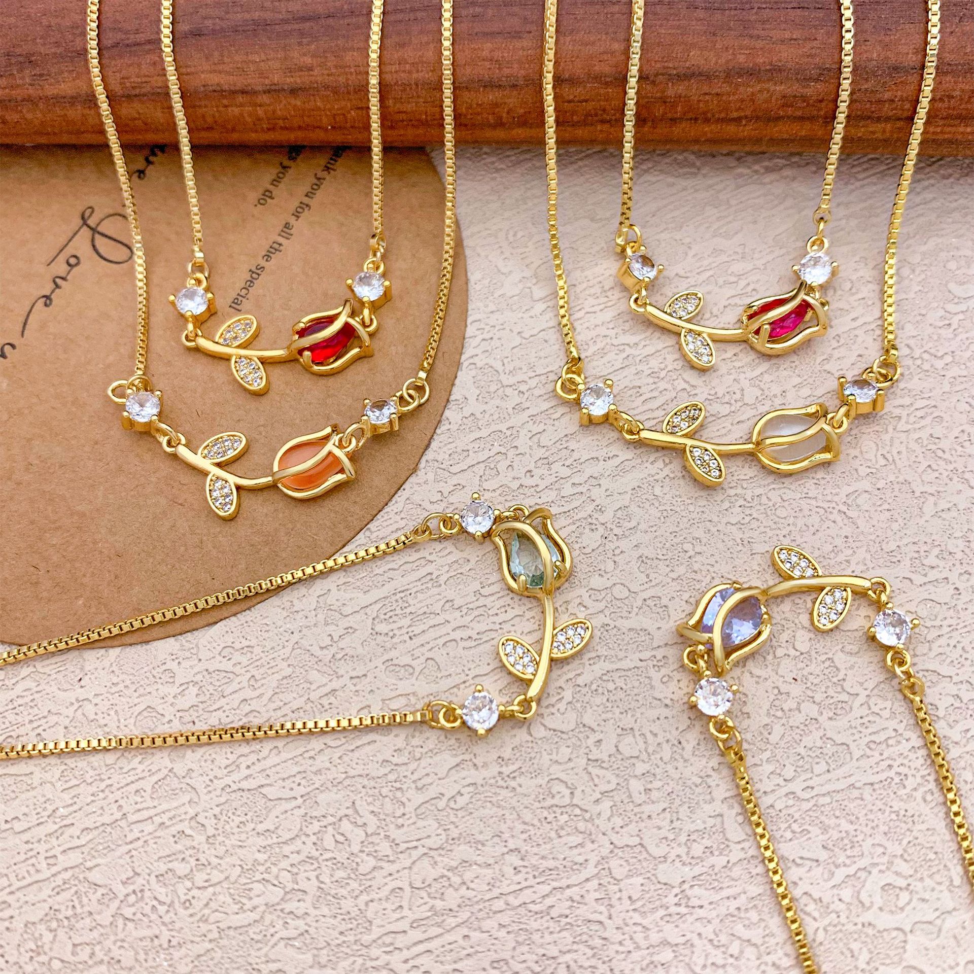 Tulip Rose Adjustable Bracelet