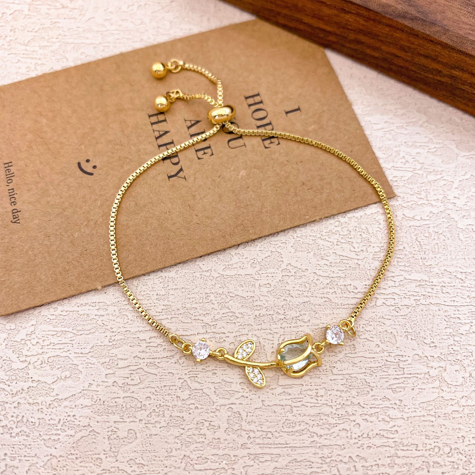 Tulip Rose Adjustable Bracelet