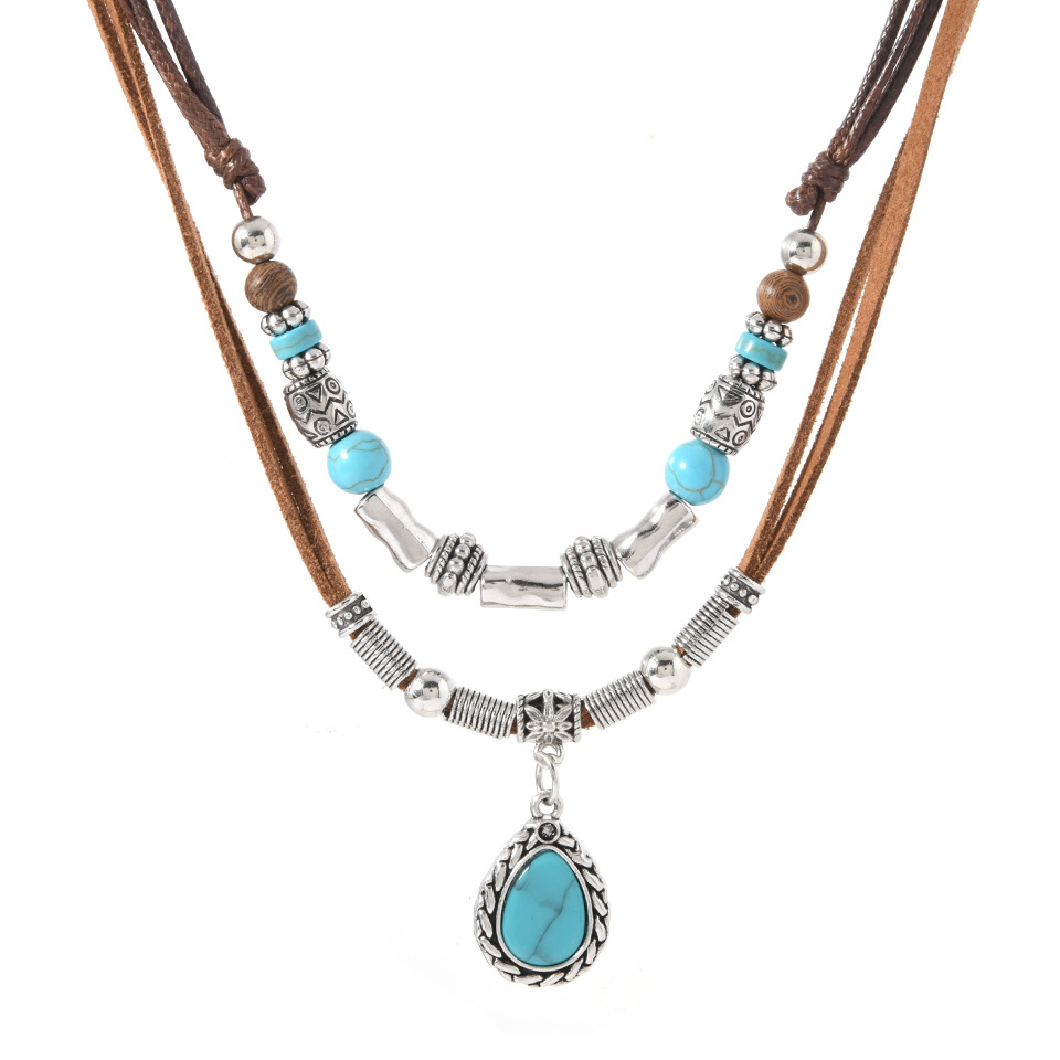 Turquoise Drop Choker Necklace
