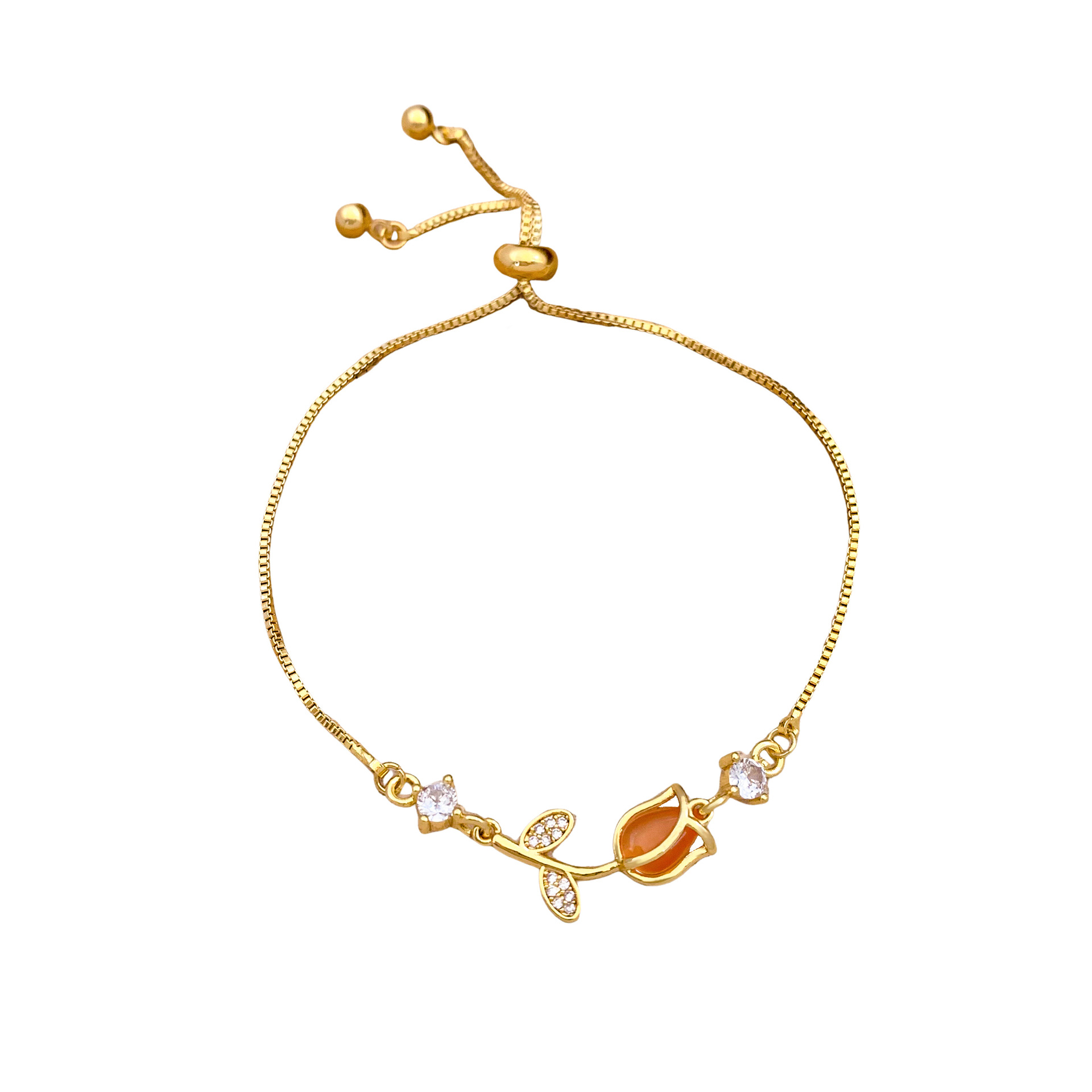 Tulip Rose Adjustable Bracelet