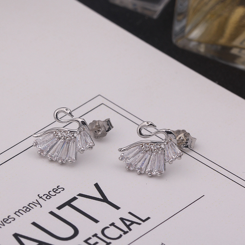 Silver Shell Stud Earrings